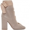 Valentino beige lace-up ballerina boots