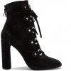 Casadei Daytime black suede lace-up booties