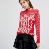 Boohoo Tell Me What You Want Christmas Jumper £15.00