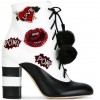Gedebe Caroline black &amp;amp; white leather ankle boots