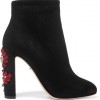 DOLCE &amp;amp; GABBANA Crystal-embellished suede ankle boots £875