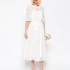 ASOS BRIDAL Lace Bandeau Midi Prom Dress With Crop Jacket £150.00