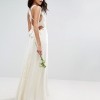 ASOS BRIDAL Deep Plunge Strap Back Fishtail Maxi Dress £95.00