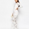 ASOS BRIDAL Lace 3D Floral Fishtail Maxi Dress £250.00