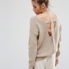 Daisy Street Oversized Jumper With Open D-Ring Back Ties £19.99