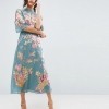 ASOS PREMIUM Midi Dress with Floral Embroidery £85.00