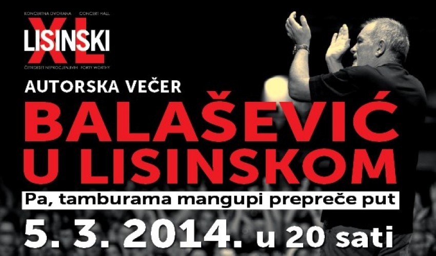 Balašević u Lisinskom 5. ožujka 2014.