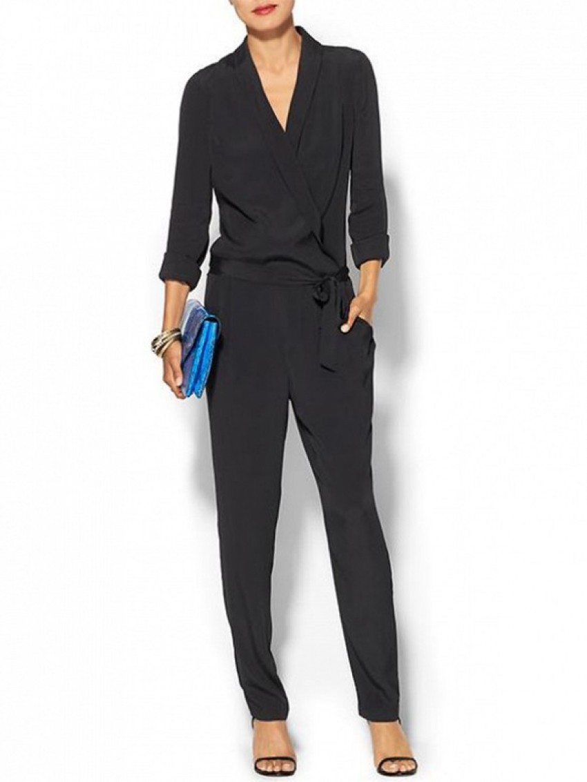 Piperlime Collection Long Sleeve Drapey Romper ($139)