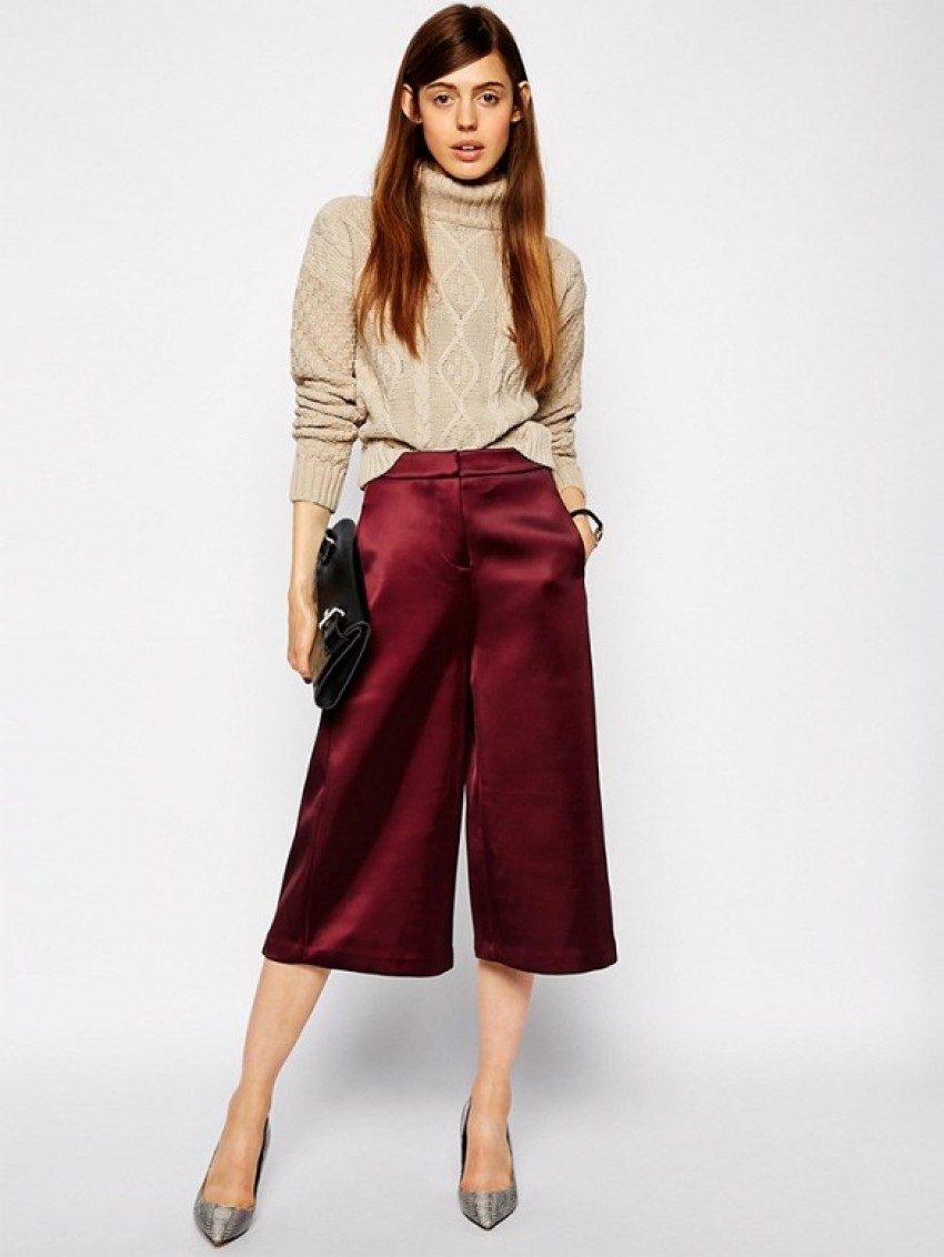 ASOS Premium Satin Crepe Culottes ($123)