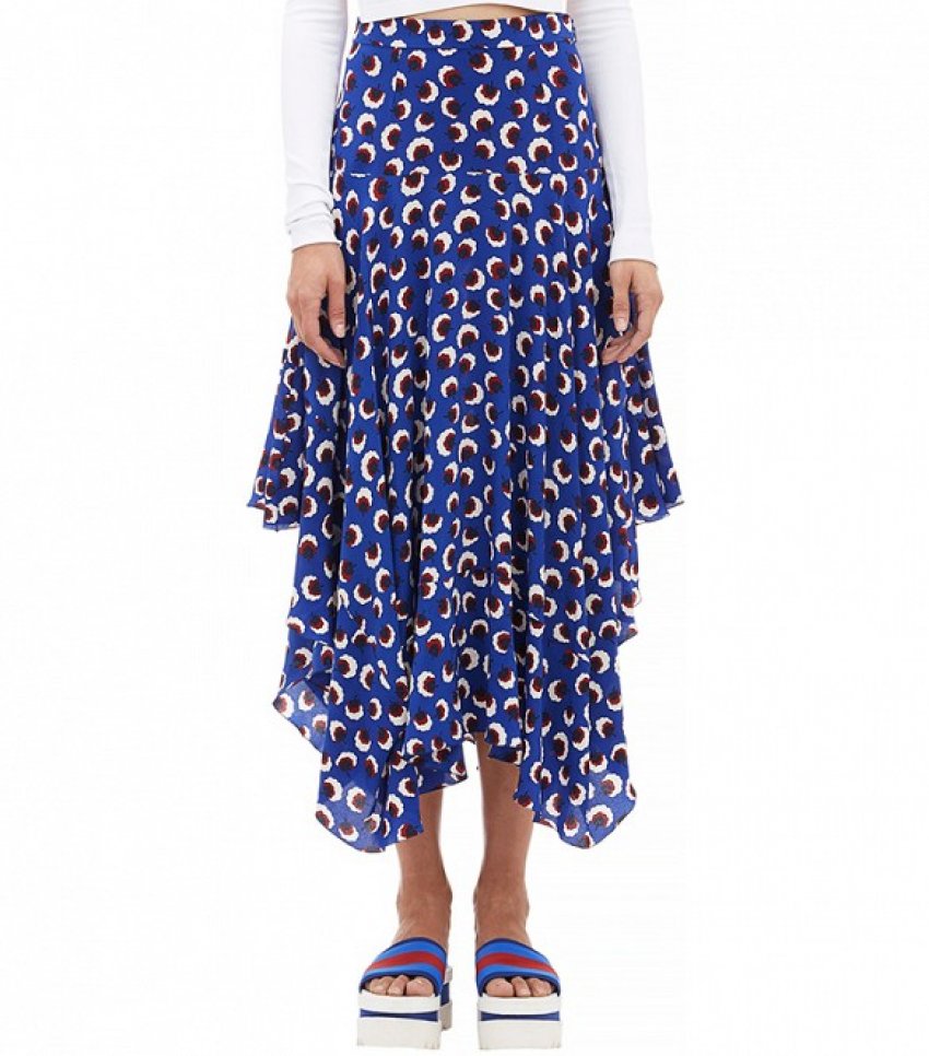 Stella McCartney Blossom-Print Asymmetric Skirt ($1,635)