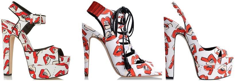 Brian Atwood x Donald Robertson Lip Print Collection