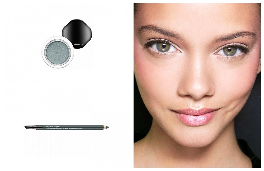 Za sive oči: Estée Lauder Double Wear Stay-In-Place Eye Pencil u nijansi &amp;quot;Smoke&amp;quot; i Shiseido Shimmering Cream Eye Color u nijansi &amp;quot;Tin&amp;quot;