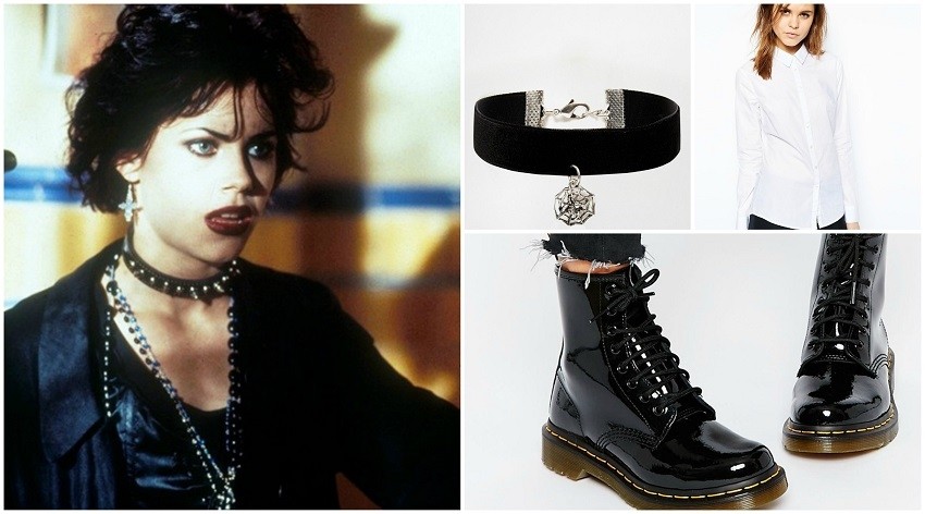 Nancy Downs - čizme Dr.Martens, košulja ASOS, choker ogrlica ASOS