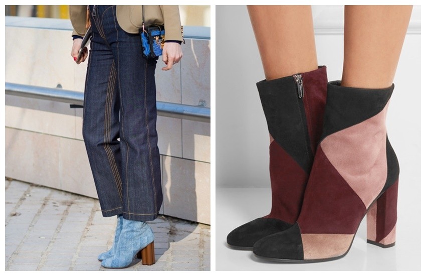 Style Du Monde / Gianvito Rossi Patchwork Suede Ankle Boots ($1160)