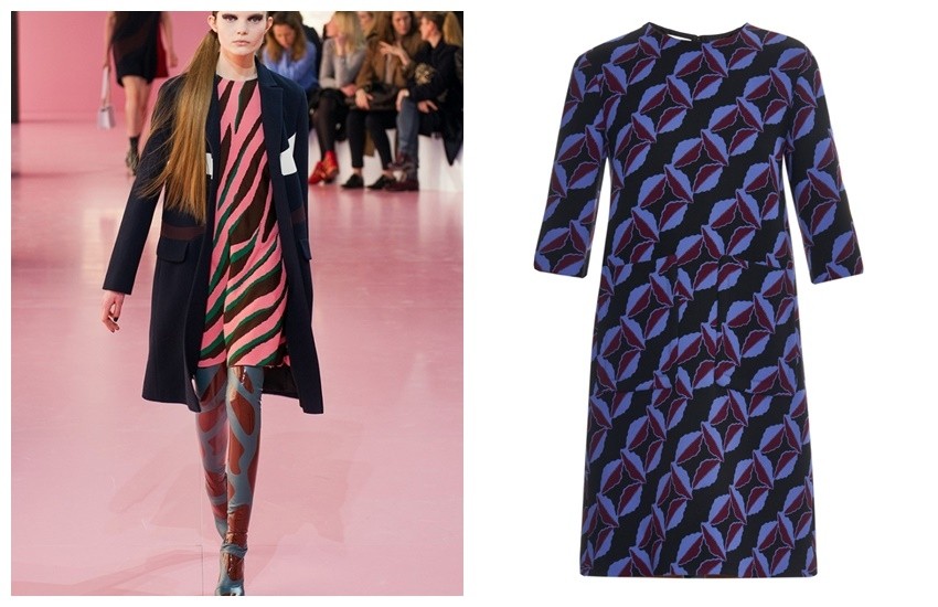 Dior Runway / MARNI Floral-print wool-cady dress