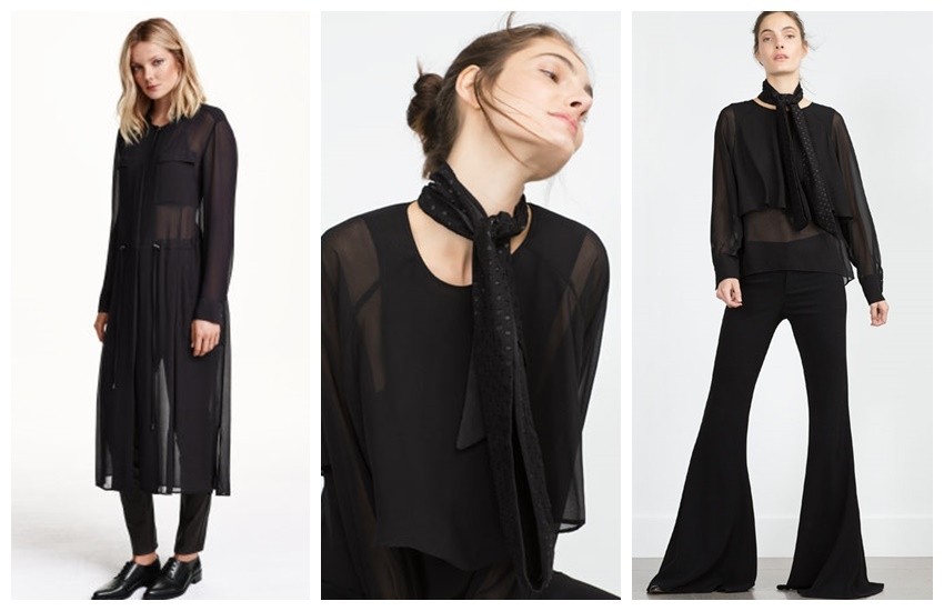 H&amp;M Long Shirt Dress / Zara Double Layer Blouse