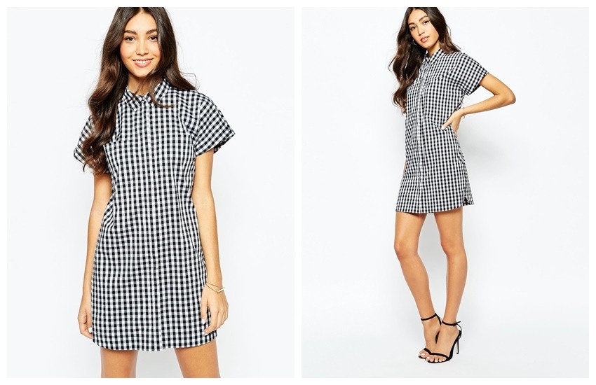 ASOS Oasis Gingham Shirt Dress  $36.00