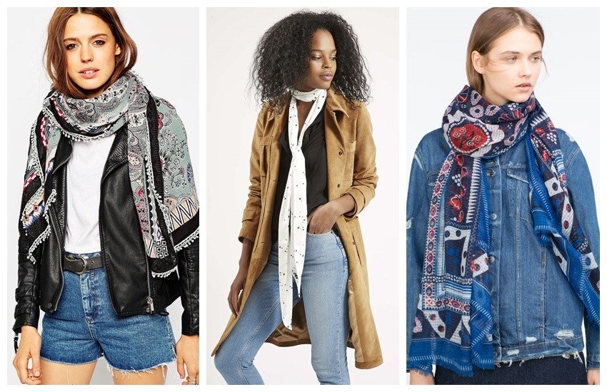 ASOS Oversized Scarf In Paisley With Crochet Trim €11.76, Topshop Super Skinny Star Print Scarf $8.00, Zara SPECIAL PRICE BASIC FLORAL PRINT SCARF 129.90 HRK