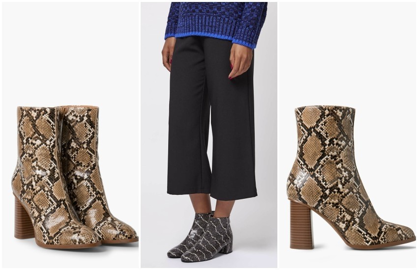 MANGO SNAKE-EFFECT ANKLE BOOTS // Topshop BETTY Snake-Effect Boots