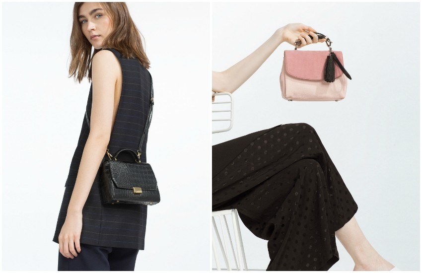 ZARA MINI CITY BAG 249.90 Kn // ZARA CONTRAST MATERIAL CITY BAG 299.90 Kn