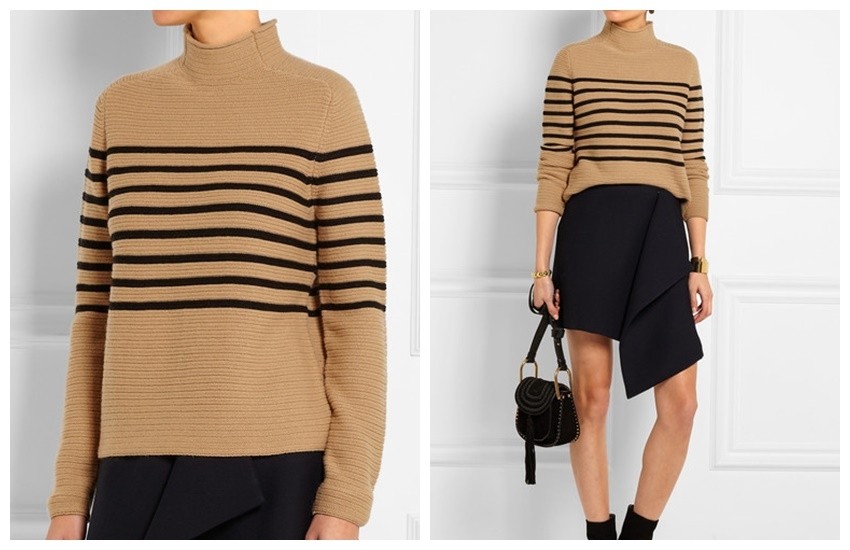 TOPSHOP UNIQUE Broadwick striped wool and cashmere-blend sweater £160