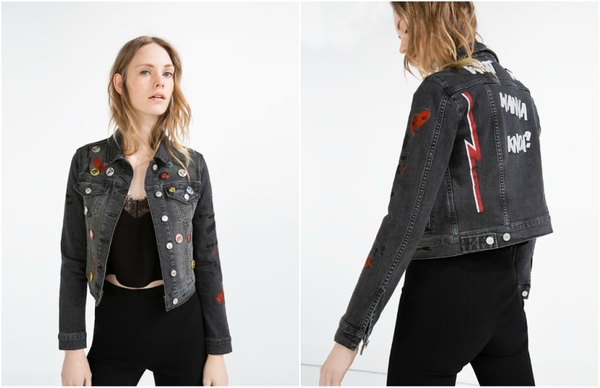 ZARA EMBROIDERED DENIM JACKET WITH BADGES  349.90 Kn