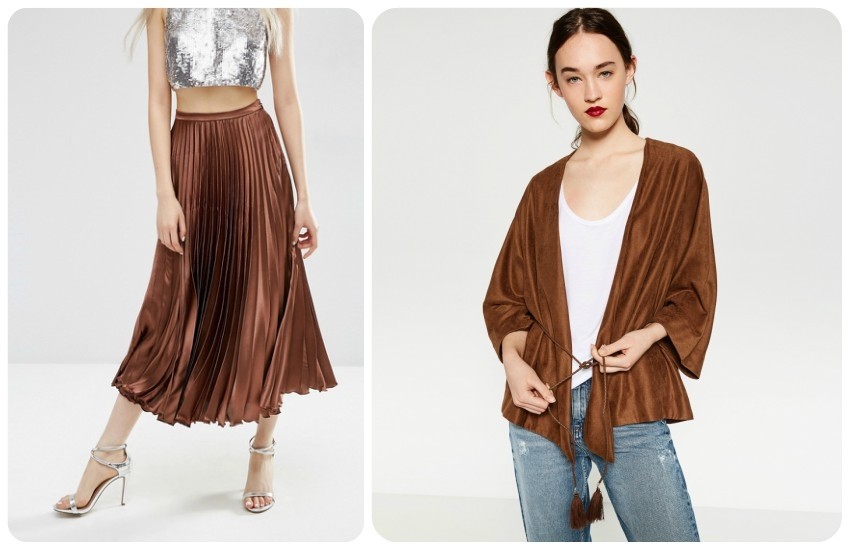 ASOS Midi Skirt in Pleated Satin £35.00 / ZARA LEPRŠAVA JAKNA S POJASOM 99.90kn