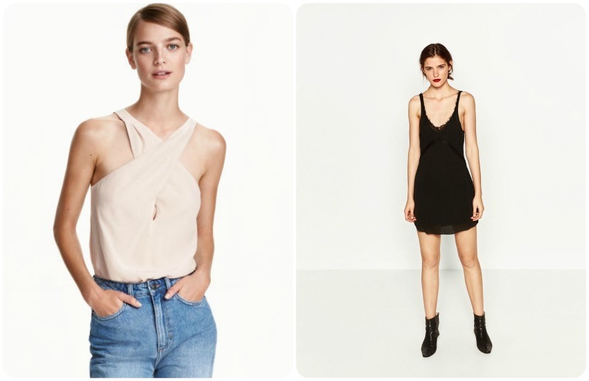 H&amp;M Wrapover top £24.99 / ZARA DUGI SLIP TOP 179,90 Kn