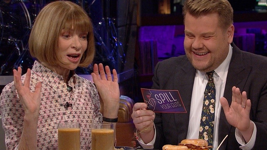 James Corden i Anna Wintour