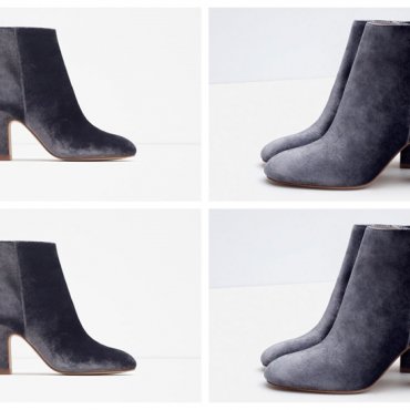 Zara High Heel Velvet Ankle Boots (499,90 HRK)