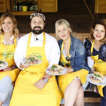 Chef Mario Mihelj i Nevena Rendeli, Ana Begić i Doris Pinčić