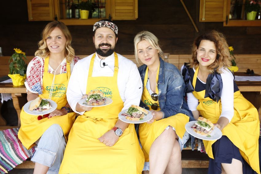 Chef Mario Mihelj i Nevena Rendeli, Ana Begić i Doris Pinčić