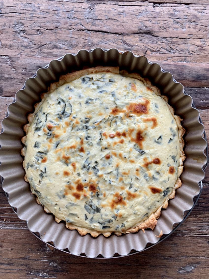 Quiche sa sirom i blitvom