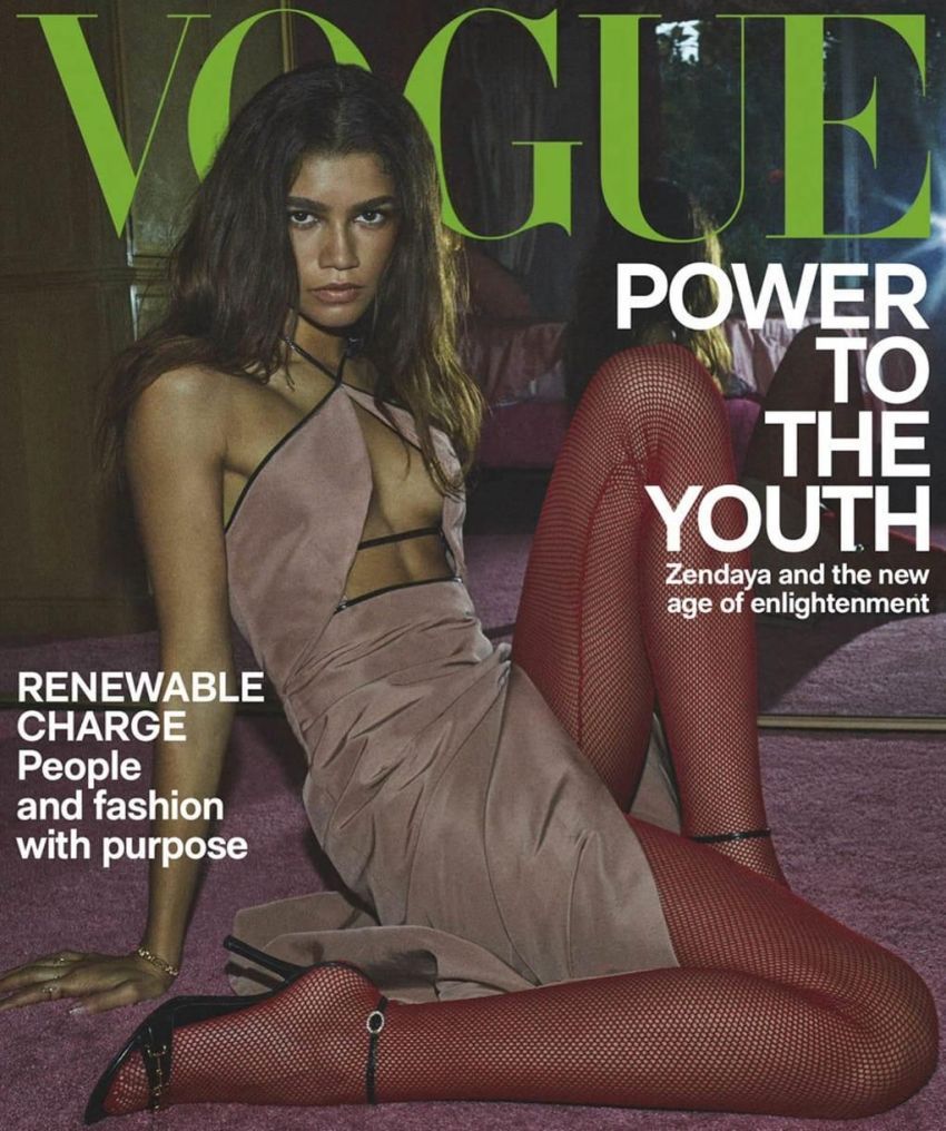 Zandaya onthe March 2020 issue of Vouge Australia