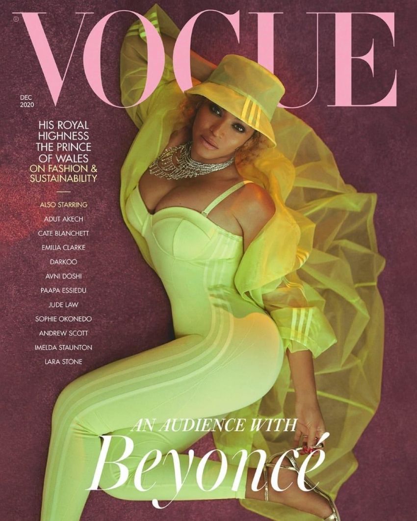 Beyoncé on the December 2020 issue of Vouge U.K.