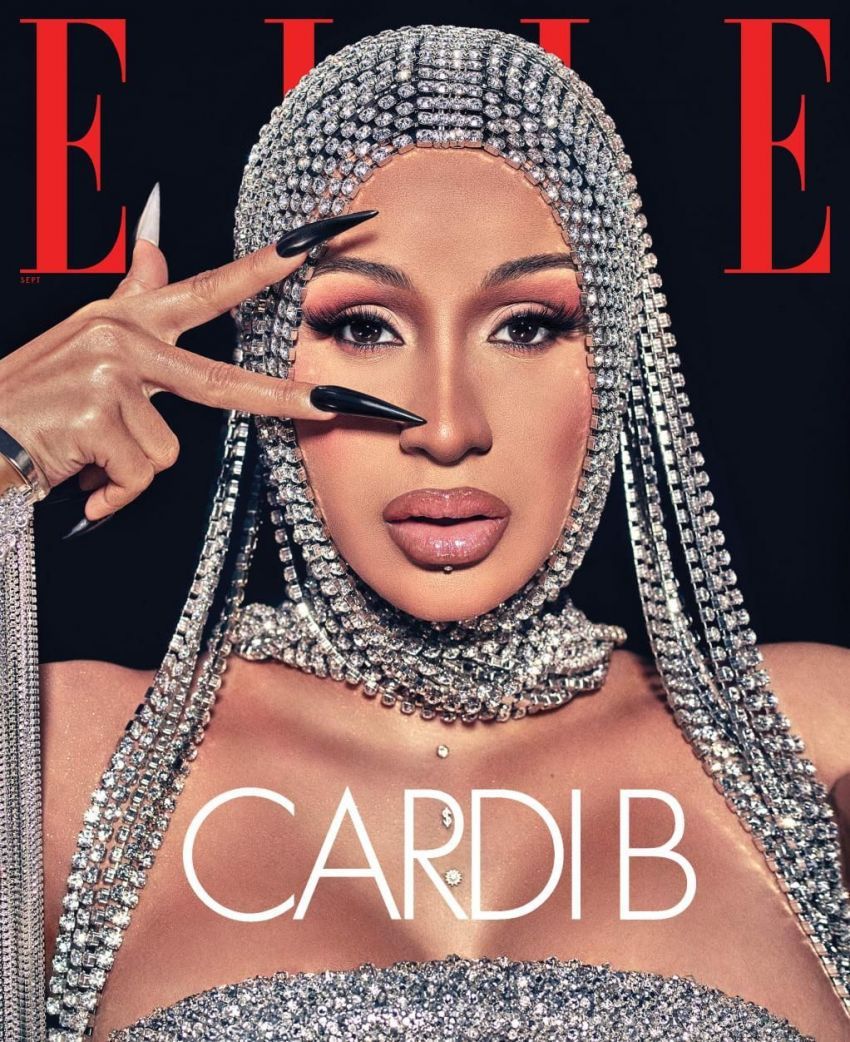 Cardi B on the September 2020 issue of Elle U.S.